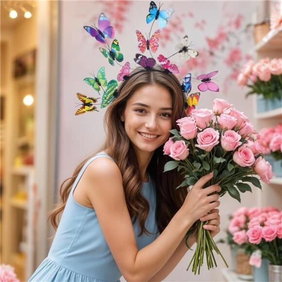 Butterfly Headband for Women – Fairy-Inspired Lightweight Headpiece - Picture 2 of 4